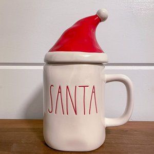Rae Dunn SANTA Christmas Mug with Topper Lid